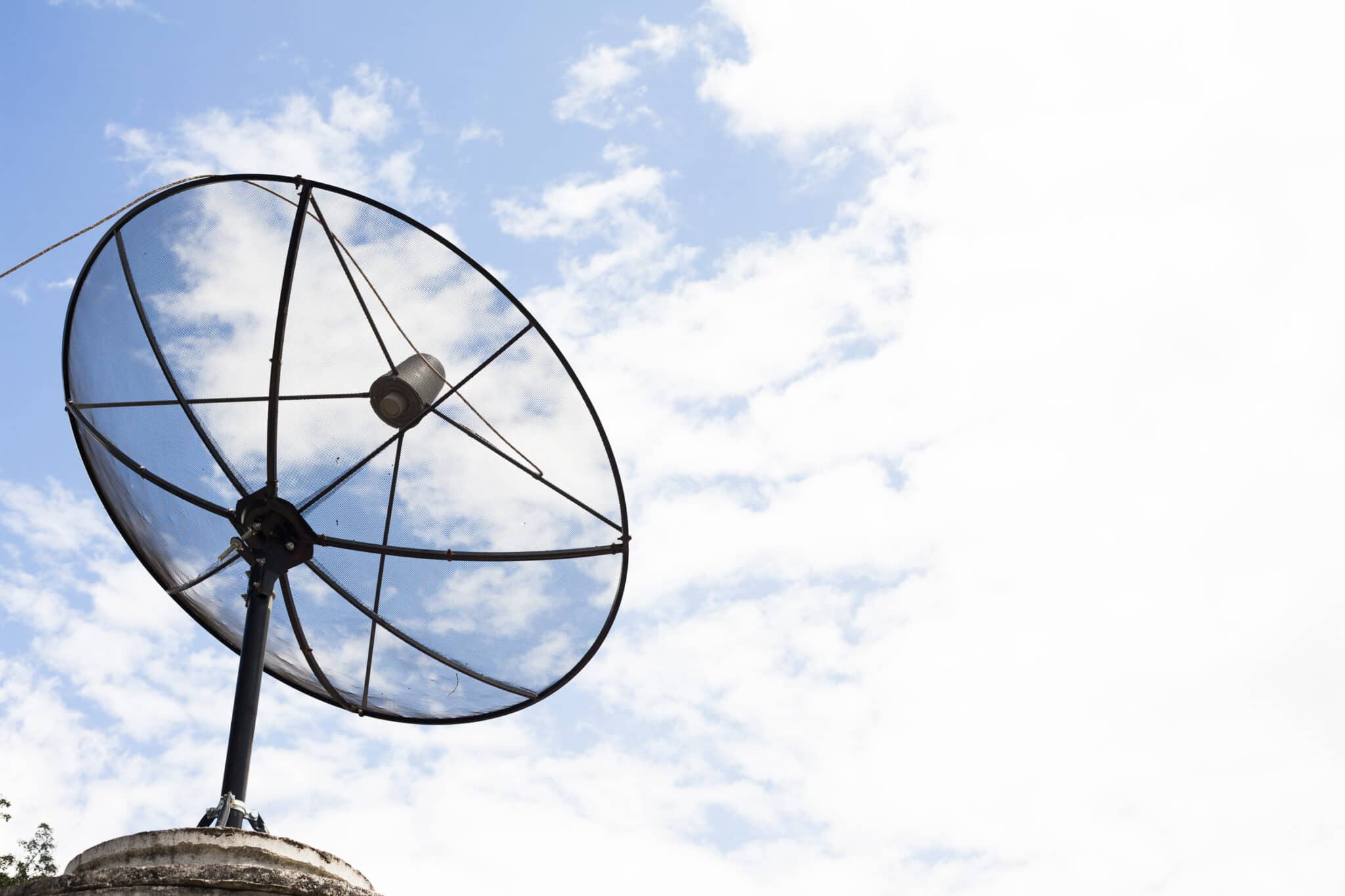 satellite dish pointing to the sky cinematic marketing