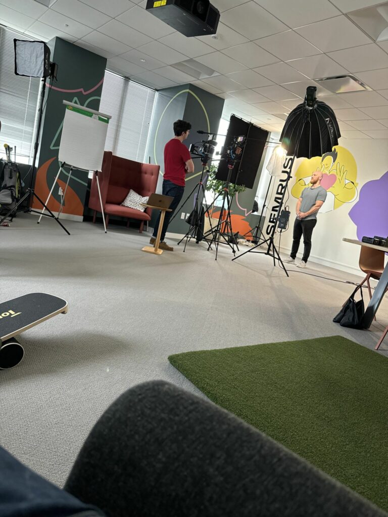 LiFi Media films for Semrush in Boston, Massachusetts. Videographer films interview with Semrush employees