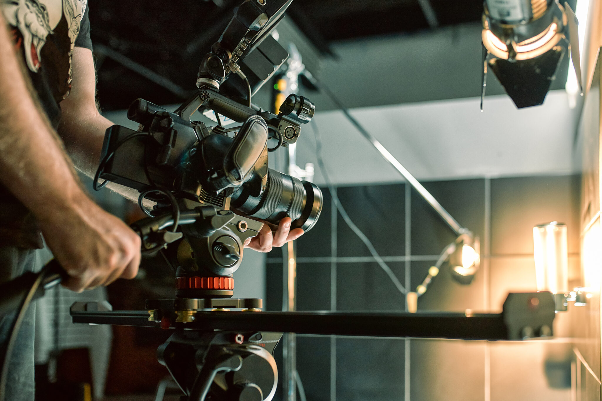 LiFi Media Production commercial video production crew filming on set in a studio