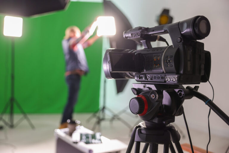 LiFi Media Production Average Cost of TV Commercial Production, man working in modern film studio focus on camera