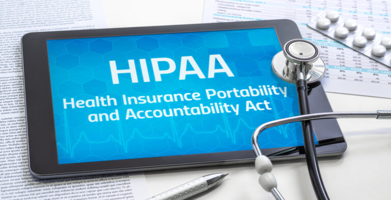 LiFi Media Production healthcare video production services, a tablet with the the word hipaa on the display